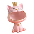 thumbnail image 4 of AMLESO Cat Statue Resin Holder Figurine Holder Storage Box Bowl Desk Key Decors Serving Pink, 4 of 8