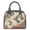 Beige and Orange-Hummingbird Boho Mandala, variant on Hummingbird Floral Printed Satchel Bags for Women, Leather Purses and Handbags Large Capacity Shoulder Bag, Top Handle Satchel Lightweight Crossbody Shoulder Bag for Shopping, Black