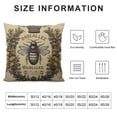 thumbnail image 5 of Nawypu  Black Queen Bee Pillow Cover  Crown Burlap Cushion Covers for Sofa Couch Home Decoration French Country CC742, 5 of 5