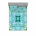 thumbnail image 2 of Abstract Bedding Set with Sheet & Covers, Star Inside Square Shaped Tie Dye Effect Print Surreal Soft Monochrome Graphic, Printed Bedroom Decor 2 Shams, 4 Sizes, Teal and Blue, by Ambesonne, 2 of 3