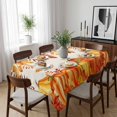thumbnail image 6 of Orange Pumpkins Fall Table Cloth Waterproof Tablecloths, Thanksgiving Botanical Maple Leaves Falling Tablecloth Dining Table Cover for Kitchen Party Tabletop Outdoor, Rectangle Tablecloth 60x84 Inch, 6 of 9