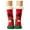 Red, variant on Christmas Socks Winter Warm Fuzzy -Lined Grippers Slipper Comfortable Funny Colorful Womens Crew Socks Blue