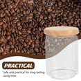 thumbnail image 4 of Glass Storage Jar With Wood Lid Airtight Sealed Clear Coffee Bean Canister, 4 of 9