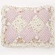 thumbnail image 1 of Funda de almohada Alexis de BrylaneHome con diseño floral de patchwork, 100 % algodón, color crudo y rosa, lavable a máquina., 1 of 1