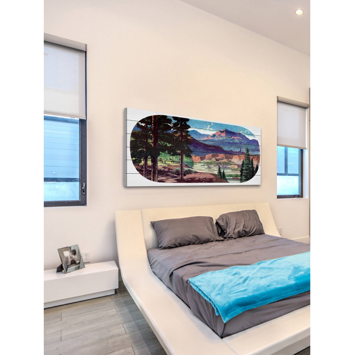 "New Mexico" Painting Print on White Wood