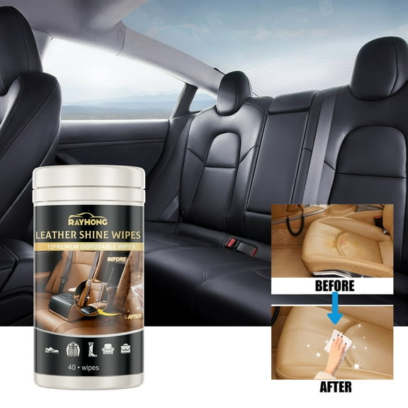 Leather Cleaning Wipes, Leather Sofa Car Seat Leather Shoes Anti-Cracking And Fading Cleaning Care Wipes