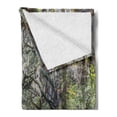 thumbnail image 2 of Nature Soft Flannel Fleece Blanket, Road in the Forest with Trees Botany South Carolina National Park Eco Picture, Cozy Plush for Indoor and Outdoor Use, 60" x 80", Fern Green Umber, by Ambesonne, 2 of 5