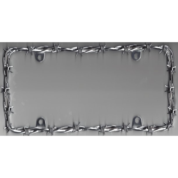 Barbed Wire License Plate Frame 2 pk