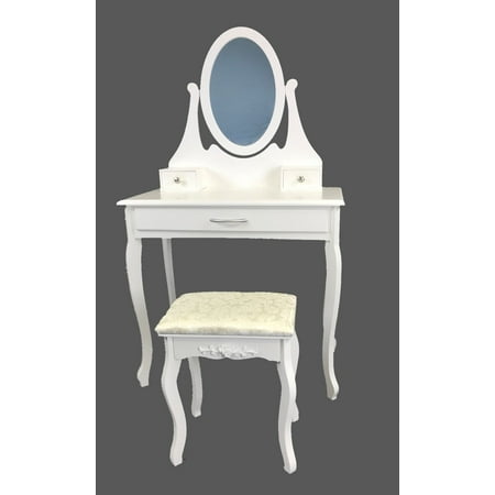 Viscologic Cherish Wooden Mirrored Makeup Vanity Dressing Table With Stool White Canada Viscologic Cherish Wooden Mirrored, Viscologic Pearl Wooden Mirrored Makeup Vanity Table White
