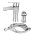 thumbnail image 1 of Grifo de acero inoxidable G1/2, grifo de agua fría y caliente de cobre para lavabo de cocina, baño, 1 of 14