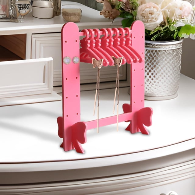 Soporte Organizador de Almacenamiento Salvador 8 Mini Perchas Rosa