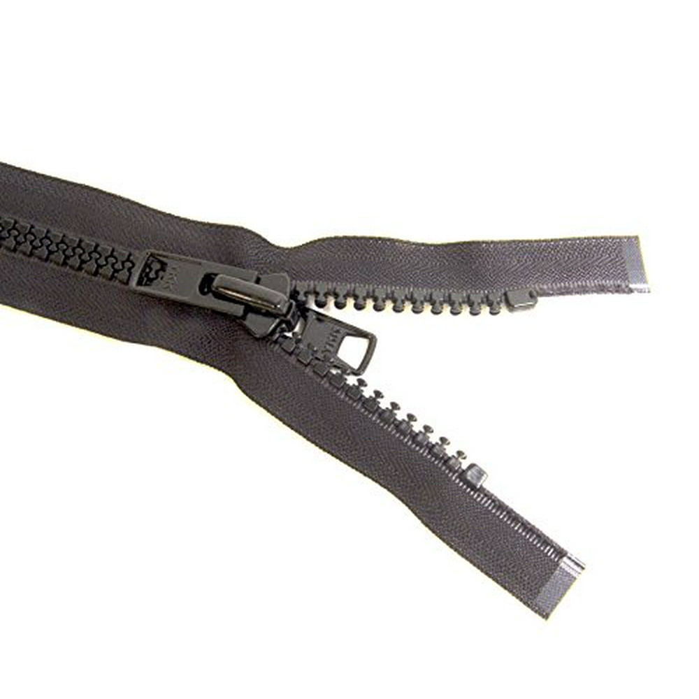 YKK Zipper, Black 30" Inch 10 Marine Grade Double Pull Tab Metal