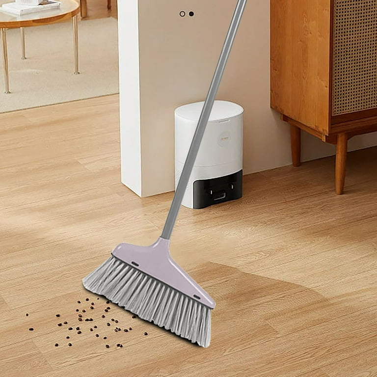 Broom And Dustpan Set | Stainless Steel | Long Handle Windproof Dustpan Teeth Multi Layer Firm Bristles Space Saving Design 9 84x9 84x28 35in Silver 1 5lb