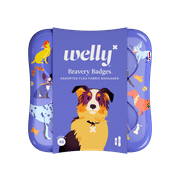 Welly Flex Fabric Bandages, Dog Pattern Bravery Badges for Kids, Assorted Sizes, 48 Count