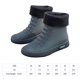 thumbnail image 2 of Botas Lluvia Mujer Hombre Media Pierna Forro Piel Moda ( 42) Gris, 2 of 6