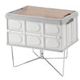 thumbnail image 1 of Stand de enfriamiento plegable Rack de equipaje de acero inoxidable de acero inoxidable portátil resistente soporte de soporte de almacenamiento de la S de plata, 1 of 8