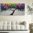 thumbnail image 5 of Large Colorful Tree of Life Canvas Wall Art, Abstract Tree Decor Painting Canvas Print for Living Room, Bedroom, Office Decorations, Gifts for Men, 5 of 7
