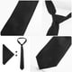 thumbnail image 3 of 1 juego de corbatas para hombre, gemelos de bolsillo para adultos, corbata decorativa cuadrada, corbata de fiesta para boda, 3 of 7