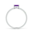 thumbnail image 2 of ANGARA Natural 0.25 Ct. Amethyst with Diamond Solitaire Ring in 14K White Gold for Women (Ring Size: 5), 2 of 8
