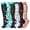 L, variant on 6 Pack Copper Compression Socks for Women and Men Circulation-Best Support for Medical, Running, Nursing, Athletic