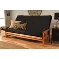 thumbnail image 2 of Pemberly Row Polyester Fabric Queen Size Futon Cover in Suede Black, 2 of 3