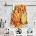 thumbnail image 3 of Coolnut Autumn Pumpkin Leaves Hand Towels 2 PCS, Ultra Soft and Highly Absorbent, Fall Thanksgiving Harvest Decorative Fingertip Towel for Home, Bathroom, Kitchen, 28.3"x14.4", 3 of 4