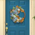 thumbnail image 1 of Puerta delantera Corona de otoño 35 cm Acción de gracias Hogar Guirnalda artificial Flor de otoño Corona para pared Inauguración de la azul Soledad Guirnalda de puerta, 1 of 10