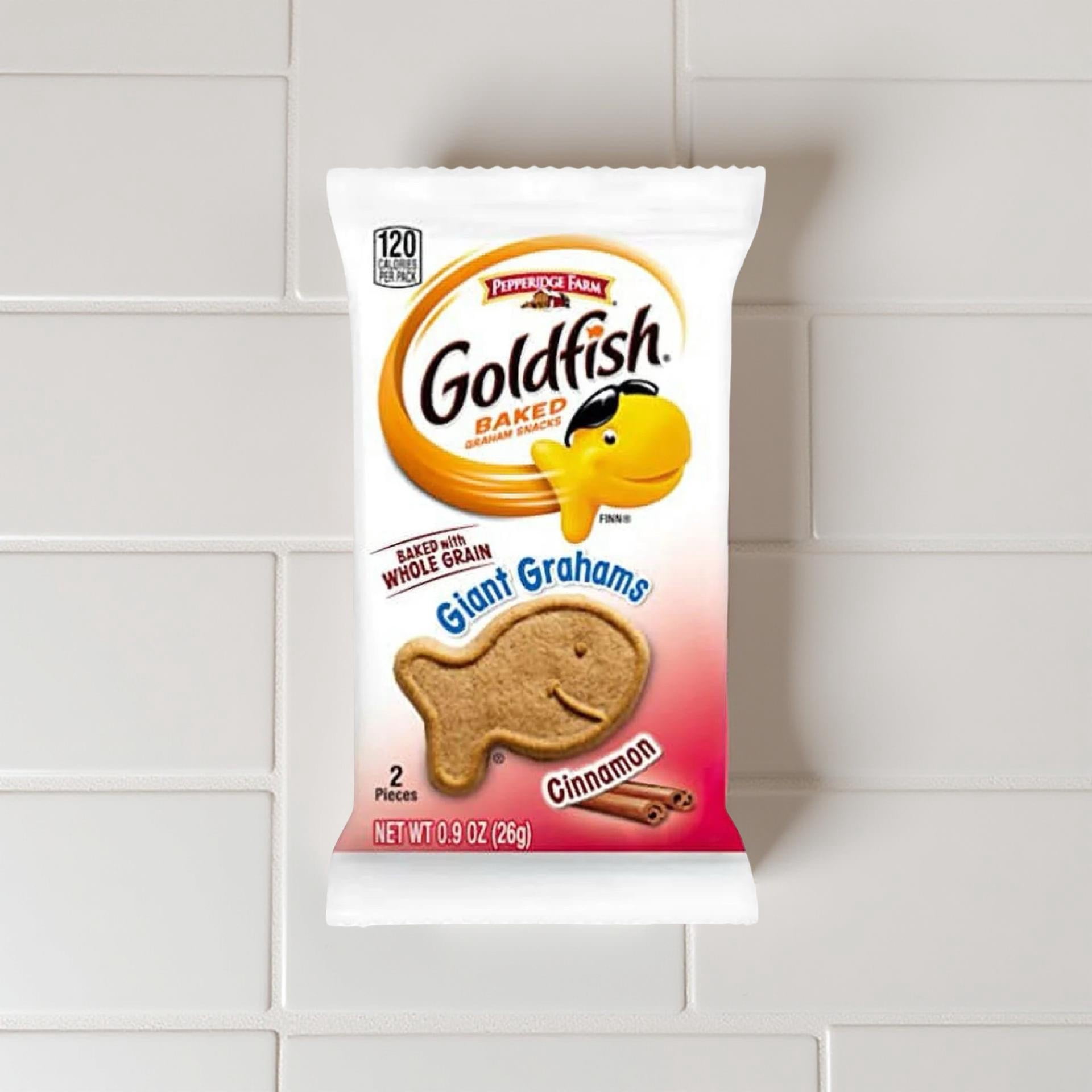 Goldfish Giant Grahams Shaped Cinnamon Goldfish | .9 Oz, 30 Pack