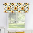 thumbnail image 5 of Sunflower Curtain Valance for Windows Vintage Summer Floral Window Treatments 1 Panel Short Curtains for Kitchen Windows Bathroom Bedroom,54 x 18 Inch, 5 of 6