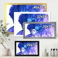 thumbnail image 4 of Designart 'Glorious Blue Portrait of Afro American Woman' Modern Framed Art Print, 4 of 4
