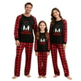 thumbnail image 4 of Xdegoge Family Matching Christmas Pajamas 2 Piece Sets Raglan Long Sleeve Tops and Pants Plaid Pjs Xmas Graphic Holiday Sleepwear Matching Couples Pajamas Womens Petite Pajamas, 4 of 5