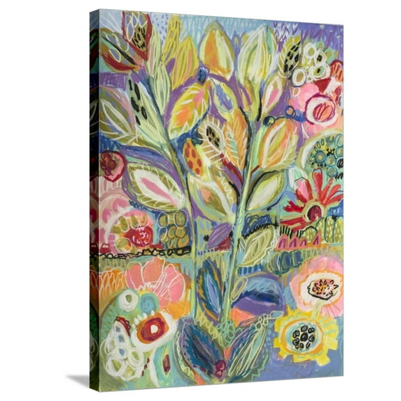 Art.com Garden Of Whimsy II Stretched Canvas Print Wall Art by Karen Fields, 24" x 32"