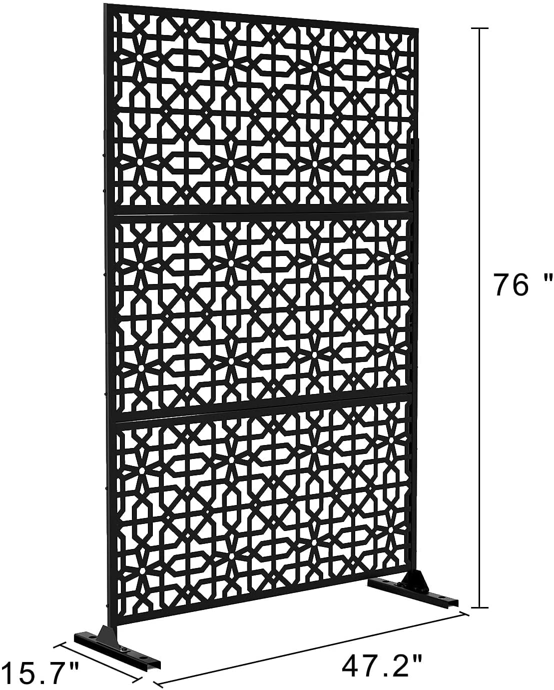 Neutypechic Outdoor Privacy Screen with Stand 76" x 47.2" x 15.7" Metal