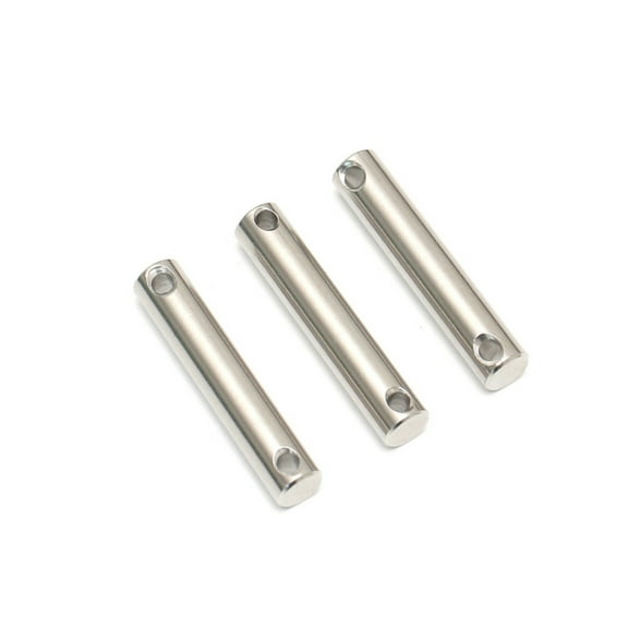 10 Pcs 304 Stainless Steel Double-Headed Cylindrical Pins with Holes, M4x25mm.