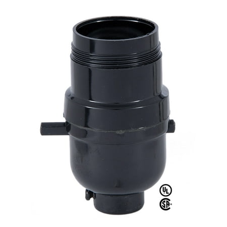 - B&P Lamp® Push-Thru Phenolic Socket, Med. Base, with UNO threads