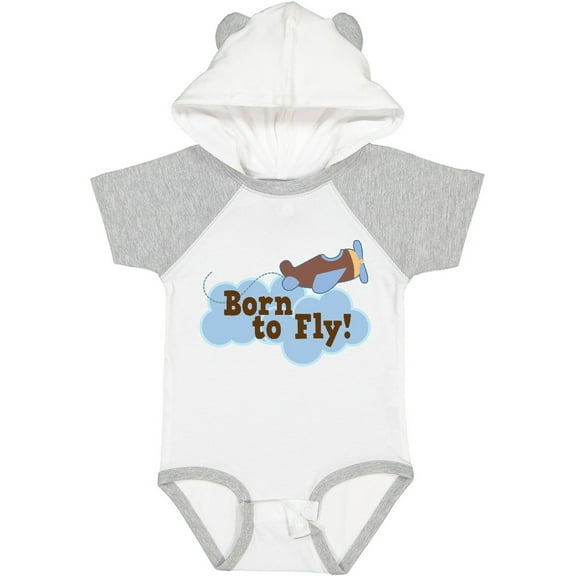 Inktastic Airplane Future Pilot Born to Fly Boys Baby Bodysuit