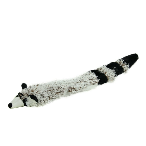21" StuffingFree Fuzzy Raccoon Durable Puppy Dog Toy with Dual