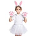 thumbnail image 4 of CAIXIA Easter Bunny Toddler Tutu Funny Kids Bunny Rabbit Set Ears Headband Tutu Dress Up For Girls Easter Gifts For Kids, 4 of 5