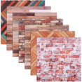 thumbnail image 3 of 7 Sheets Dollhouse Wallpaper Self-adhesive Vintage Miniature Wall Sticker Dollhouse Tile Decal, 3 of 4