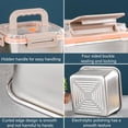 thumbnail image 3 of Versatile Stainless Steel Food Crisper with Clear Lid Large Capacity Lunch Box, 3 of 13