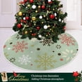 thumbnail image 6 of FMSHPON Christmas Snowflakes Xmas Christmas Tree Skirt Stand Mat for Holiday Party Decoration Indoor Outdoor 36 inches, 6 of 6
