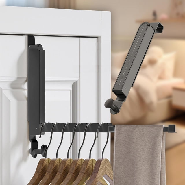 Gancho para colgar sobre la puerta, organizador resistente, ahorra espacio, bolsas, sombreros, toallas, perchero multiusos, gancho para colgar ropa en Gancho de 2 cm de ancho