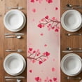 thumbnail image 6 of Pink Valentine's Day Table Runner - 72 Inch Long, Kitchen Dining Table Runner Dresser Scarves, Love Heart Gnomes Truck Roses Farmhouse Decor for Coffee Tables Wedding Party Banquet, 6 of 8