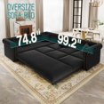 thumbnail image 5 of Timbernest 78.7" Convertible Sleeper Sofa Bed, Futon Boneless Cloud Couch Lounge Loveseat, Orange, 5 of 13