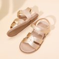 thumbnail image 4 of Sandalia DREAM PAIRS SDSD223K Dorada con Tiras Planas para Niñas Talla 5T, 4 of 7