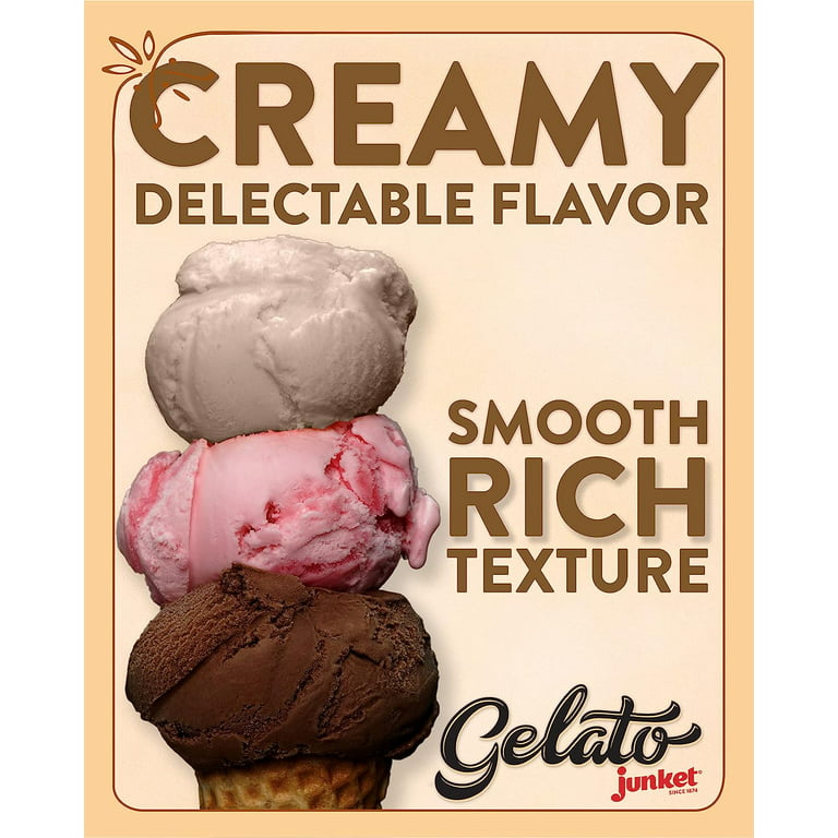 Junket Gelato Mix: Strawberry Cheesecake Homemade Gelato Ice Cream