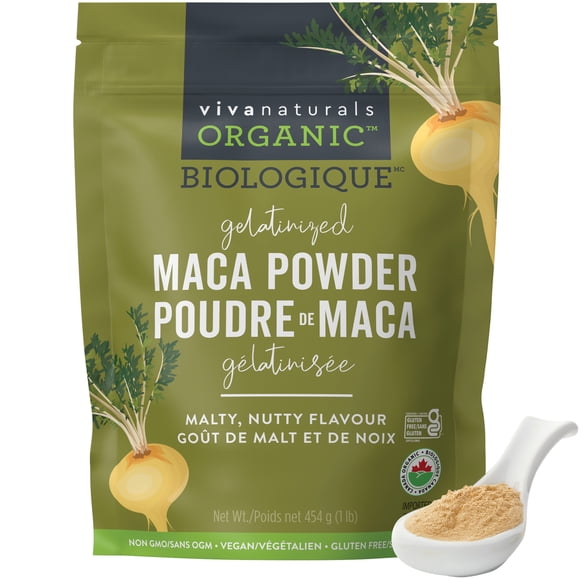 Viva Naturals Organic Gelatinized Maca Powder, 1 lb (454 g)