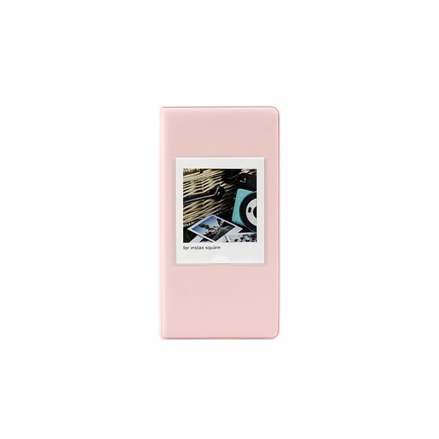 Álbum de fotos de cámara instantánea de PVC, sello de repuesto de Color sólido portátil, tarjeta de nombre, postal, soporte de fotografía, Almacenamiento y organización del hogar Rosado Bewildely HA073802-01