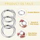 thumbnail image 3 of Uxcell 16 Pcs Anillos de resorte metálicos, 1"/26mm Anillo de resorte de disparo Clips redondos Gancho de resorte para llavero, bolso, colgante, correa de bolso, manualidad DIY, Plata-Blanco, 3 of 6