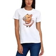 thumbnail image 2 of Playera Blanca Camiseta Unisex Estampada Capibara Bailarina, 2 of 4